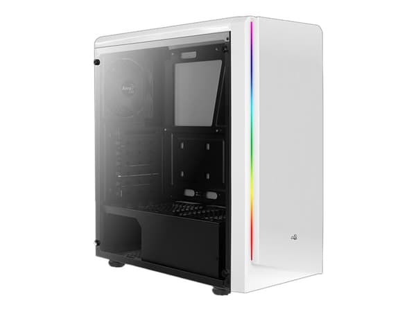 Aerocool Rift, Midi Tower, PC, Valkoinen, ATX, mikro ATX, Mini-ITX, SPCC, Pelaaminen Valkoinen