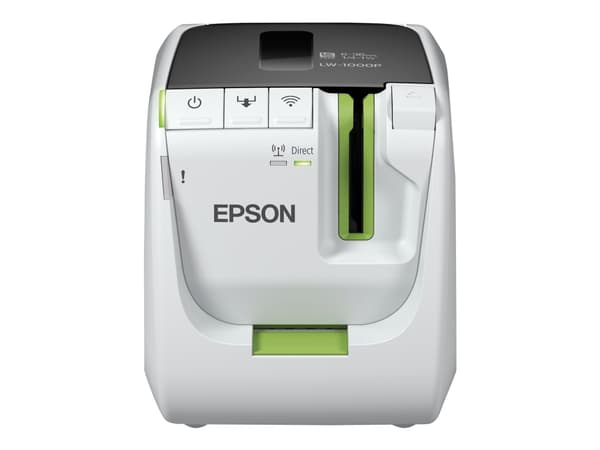 Epson LabelWorks LW-1000P - Etikettskriver - termotransfer - Rull (3,6 cm) - 360 dpi - inntil 35 mm/sek - USB 2.0, LAN, Wi-Fi(n) - kutter - grønn, bl