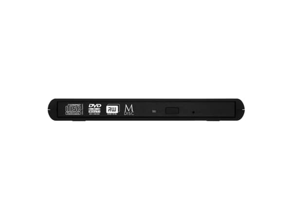 Verbatim External Slimline CD/DVD Writer, Musta, Kelkka, Vaaka, Kannettava tietokone, DVD±RW, USB 2.0