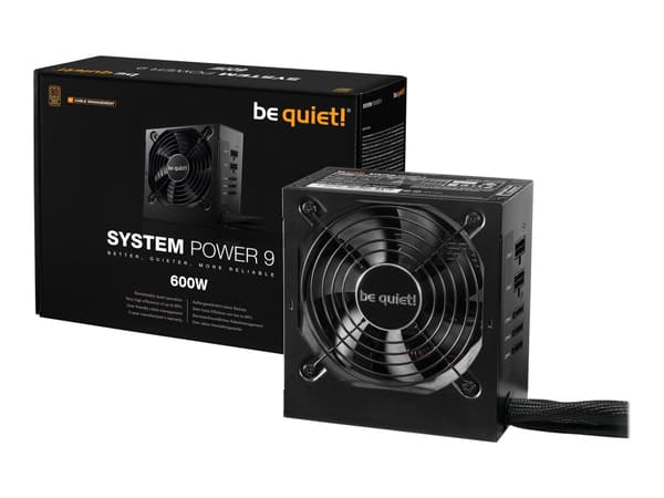 be quiet! System Power 9 CM - strømforsyning (intern) - ATX12V 2.4/EPS12V - 80 PLUS Bronze - AC 100-240 V - 600 Watt