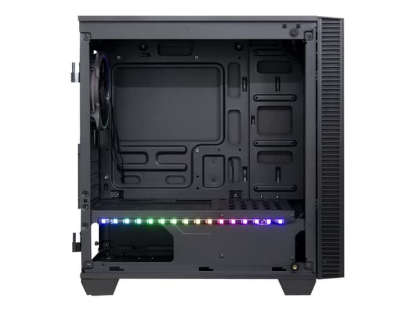 Inter-Tech X-608 Infinity Micro, Tower, PC, ITX, mikro ATX, Lasi, Pelaaminen, Sininen, Vihreä, Punainen