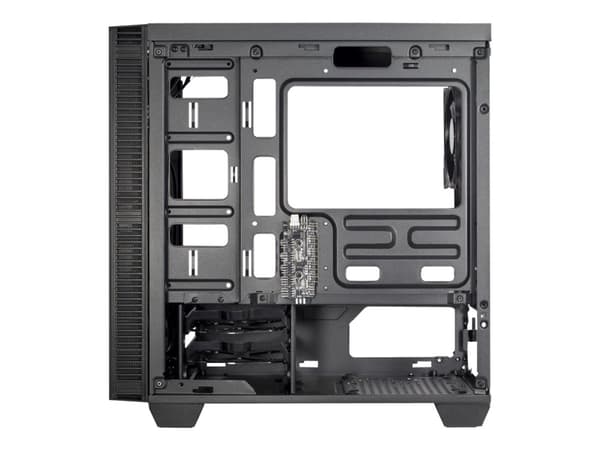 Inter-Tech X-608 Infinity Micro, Tower, PC, ITX, mikro ATX, Lasi, Pelaaminen, Sininen, Vihreä, Punainen