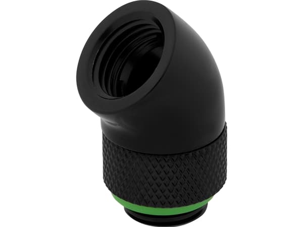 CORSAIR Hydro X Series 45° Rotary Adapter - Jäähdytysjärjestelmän sovitin - musta (2 kpl)