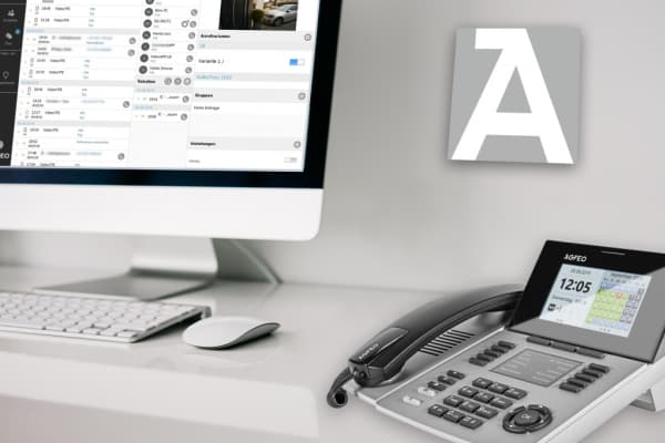 AGFEO ST 56, IP-telefon, Silver, Trådbunden telefonlur, 5000 poster, LCD, Blå
