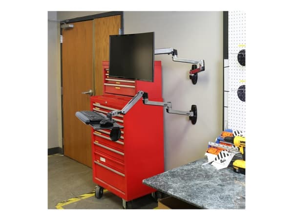 Ergotron LX - Monteringskomponent (9-tums förlängningsarm, ändhätta) - för LCD-display - aluminium - aluminium - arm, monterbar - för P/N: 45-241-026