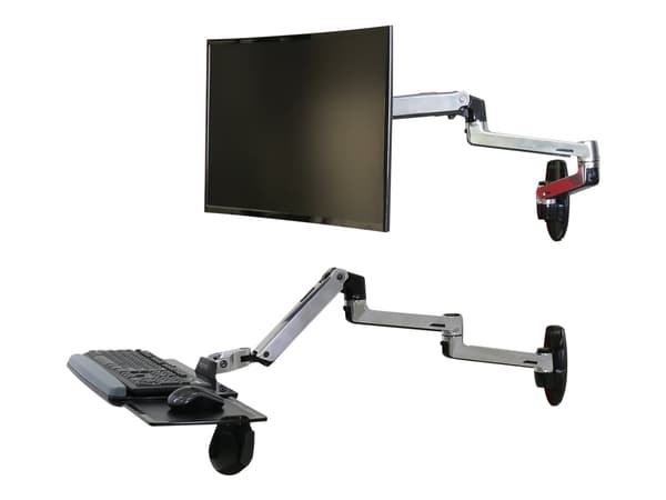 Ergotron LX - Monteringskomponent (9-tums förlängningsarm, ändhätta) - för LCD-display - aluminium - aluminium - arm, monterbar - för P/N: 45-241-026