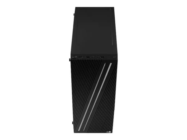 AeroCool Streak - Tower - ATX - sidepanel med vindu (akryl) - ingen strømforsyning (ATX) - svart - USB/lyd