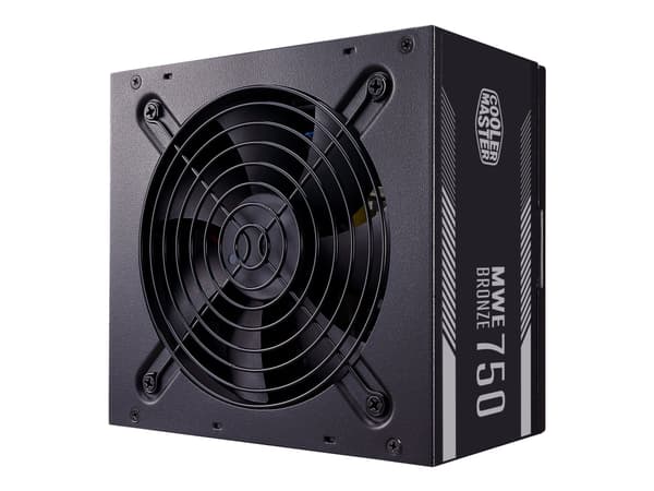 Cooler Master MWE Bronze V2 750 - Strømforsyning (intern) - ATX12V 2.52/ EPS12V - 80 PLUS Bronze - AC 100-240 V - 750 watt - aktiv PFC - Europa Sort