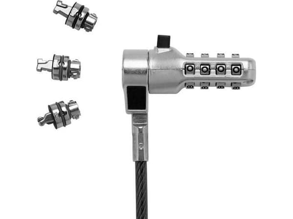 Dicota D31717, 2 m, Koodi, Yhdistelmälukko, Musta