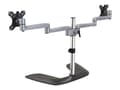 Miniatyrbild 5 av 5: StarTech.com Stativ för dubbla skärmar - Ledat - Stål och aluminium - Ställ - för 2 monitorer - plast, aluminium, stål - svart, silver - skärmstorlek