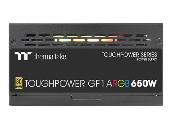 Thermaltake ToughPower GF1 ARGB 650W - TT Premium Edition - strømforsyning (intern) - ATX12V - 80 PLUS Gold - 650 watt - aktiv PFC