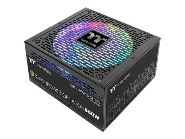 Thermaltake ToughPower GF1 ARGB 850W - TT Premium Edition - strømforsyning (intern) - ATX12V - 80 PLUS Gold - 850 watt - aktiv PFC Sort