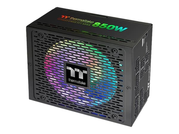 Thermaltake POWER PF1 ARGB 850 - TT Premium Edition - strømforsyning (intern) - ATX12V - 80 PLUS Platinum - 850 watt - aktiv PFC - svart