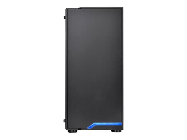 Thermaltake H100 TG - Tower - ATX - genomskinlig sidopanel (härdat glas) - ingen strömförsörjning (PS/2) - svart - USB/ljud Svart