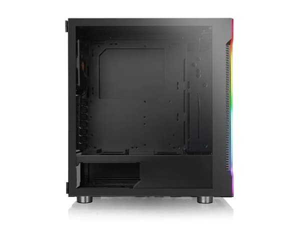 Thermaltake H200 TG RGB - Tower - ATX - genomskinlig sidopanel (härdat glas) - ingen strömförsörjning (PS/2) - svart - USB/ljud