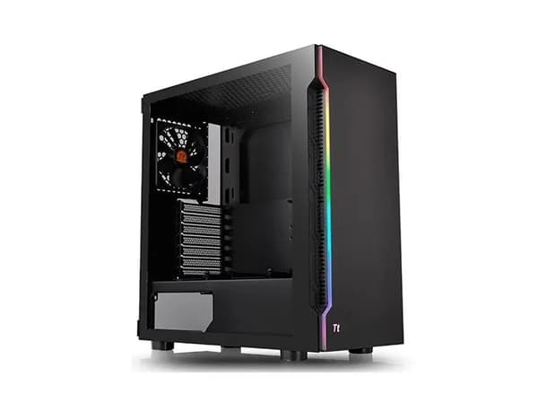 Thermaltake H200 TG RGB - Tower - ATX - genomskinlig sidopanel (härdat glas) - ingen strömförsörjning (PS/2) - svart - USB/ljud Svart