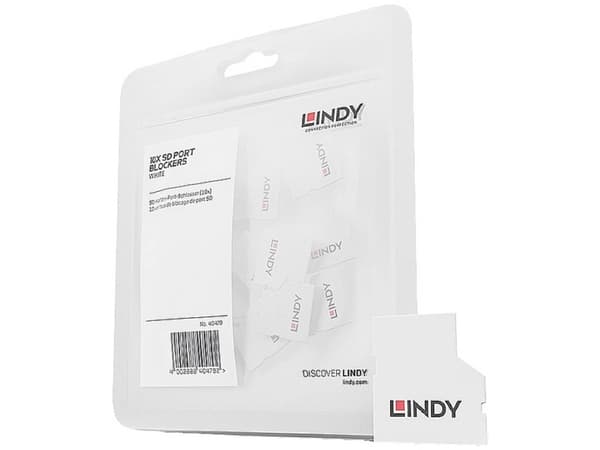 Lindy 40479, Portblokker, SD card, Hvit, Akrylonitril-butadien-styren (ABS), 13 g