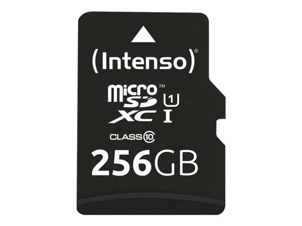 Intenso Premium - Flash-muistikortti (microSDXC-SD-sovitin sisältyy) - 256 GB - UHS-I / Class10 - microSDXC UHS-I