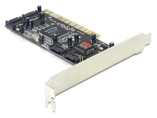 DeLOCK-kontroller SATA, 4 porter m/ Raid, 32-bit PCI 2.2