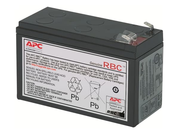 APC Replacement Battery Cartridge #2 - UPS-batteri - 1 x batteri - blysyre - svart - for P/N: AP250, BE550-KR, BK500IACH, BP300JPNP, BP500IACH, BX600