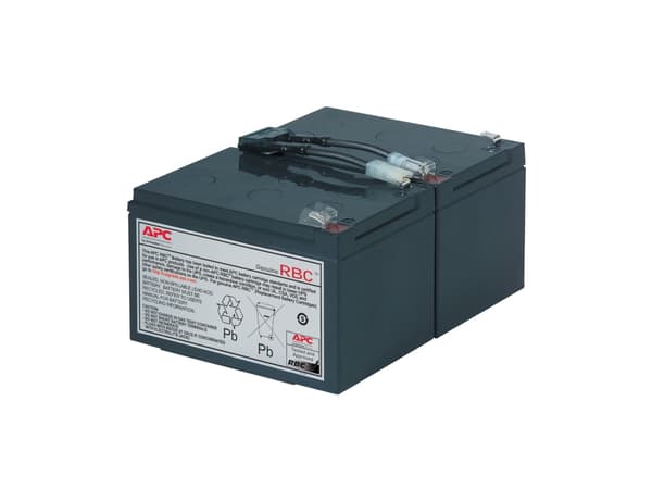 APC Replacement Battery Cartridge #6 - UPS-batteri - 1 x batteri - blysyre - svart - for P/N: SMC1500IC, SMT1000I-AR, SMT1000IC, SUA1000ICH-45, SUA10