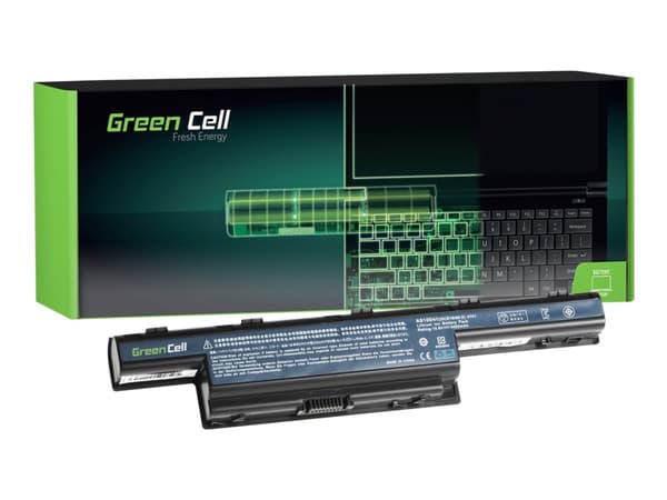Green Cell - Batteri til bærbar PC (tilsvarer: Acer AS10D31, Acer AS10D41, Acer AS10D51) - litiumion - 9-cellers - 6600 mAh - svart - for Acer Aspire