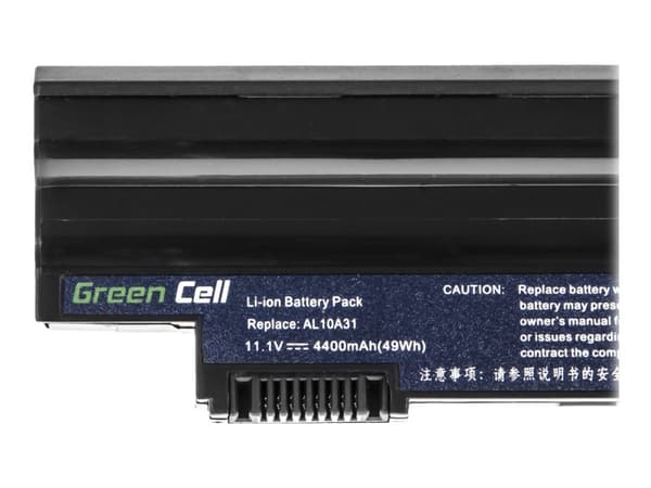 Green Cell - Batteri til bærbar PC (tilsvarer: Acer AL10A31, Acer AL10B31) - litiumion - 6-cellers - 4400 mAh - svart - for Acer Aspire ONE 722, D255
