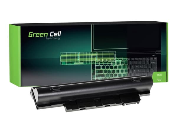 Green Cell - Batteri til bærbar PC (tilsvarer: Acer AL10A31, Acer AL10B31) - litiumion - 6-cellers - 4400 mAh - svart - for Acer Aspire ONE 722, D255