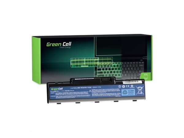 Green Cell - Batteri til bærbar PC (tilsvarer: Acer AS09A41, Acer AS09A31) - litiumion - 6-cellers - 4400 mAh - svart - for Acer Aspire 5532, 5732Z,