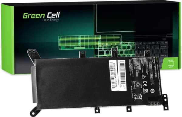 Green Cell - Batteri til bærbar PC (tilsvarer: ASUS C21N1347) - litiumpolymer - 4-cellers - 4000 mAh - svart - for ASUS A555; F555; K555; R556; X555