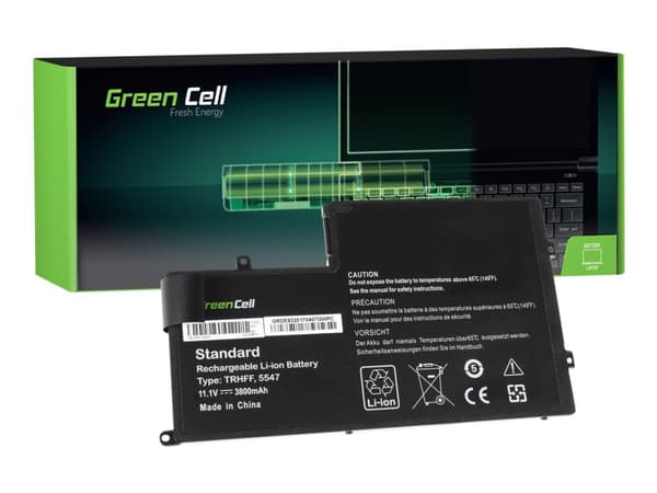 Green Cell - Batteri til bærbar PC (tilsvarer: Dell TRHFF) - litiumpolymer - 3-cellers - 3800 mAh - svart - for Dell Inspiron 15 5547, 15 5548; Latit