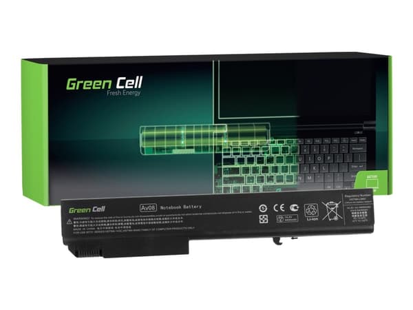 Green Cell - Batteri til bærbar PC (tilsvarer: HP HSTNN-OB60, HP HSTNN-LB60) - litiumion - 8-cellers - 4400 mAh - svart - for HP EliteBook 8530p, 853