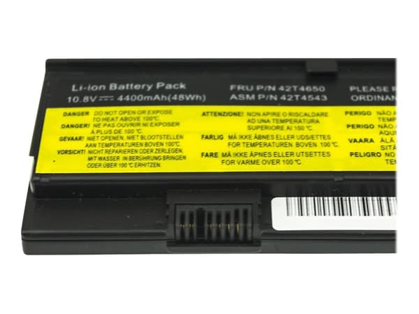 Green Cell - Batteri til bærbar PC (tilsvarer: Lenovo 42T4650) - litiumion - 6-cellers - 4400 mAh - svart - for Lenovo ThinkPad X200; X200s; X200si;