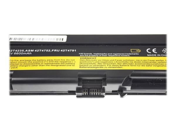 Green Cell - Batteri til bærbar PC (tilsvarer: Lenovo 42T4795) - litiumion - 9-cellers - 6600 mAh - svart - for Lenovo ThinkPad L412; L512; T410; T41