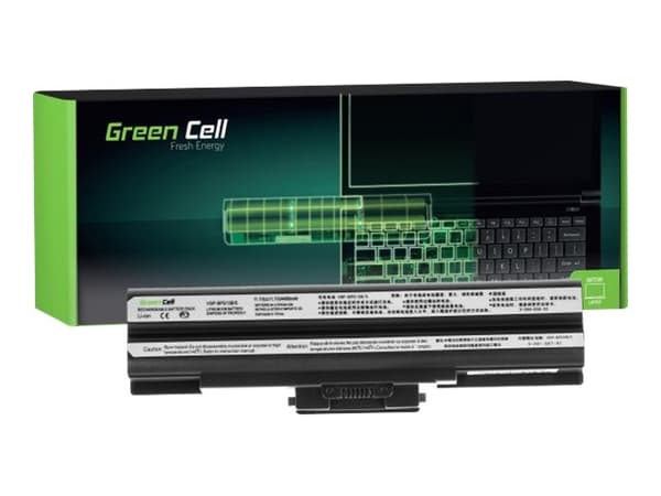 Green Cell - Batteri til bærbar PC (tilsvarer: Sony VGP-BPS13) - litiumion - 6-cellers - 4400 mAh - svart - for Sony VAIO C Series VPC-CW18; VAIO E S