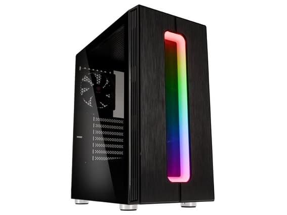 Kolink Nimbus, Midi Tower, PC, Musta, ATX, mikro ATX, Mini-ITX, Muovi, Terästä, Karkaistu lasi, Multi musta