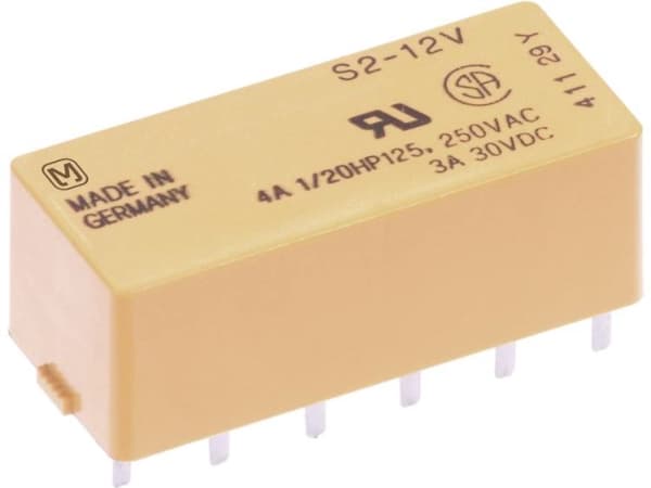 Panasonic S212 Printrelæ 12 V/DC 4 A 2 x sluttekontakt, 2 x brydekontakt 1 stk