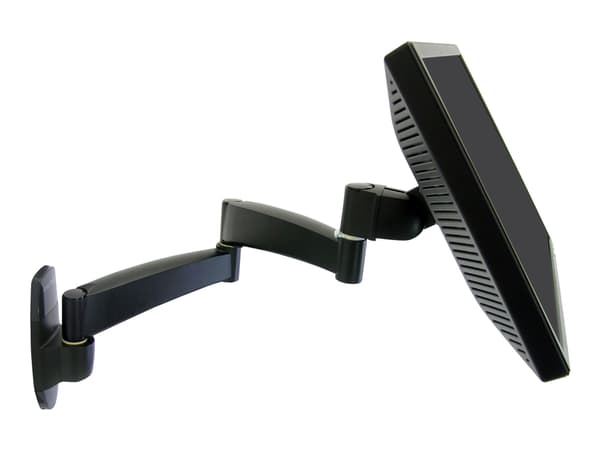 Ergotron 200 Series - Monteringssett (veggarm) - for Skjerm - stål - svart - skjermstørrelse: inntil 32" - veggmonterbar Sort