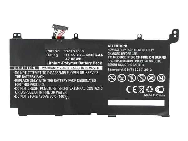 CoreParts - Batteri til bærbar PC - litiumpolymer - 4200 mAh - 47.9 Wh - svart - for ASUS R553LN