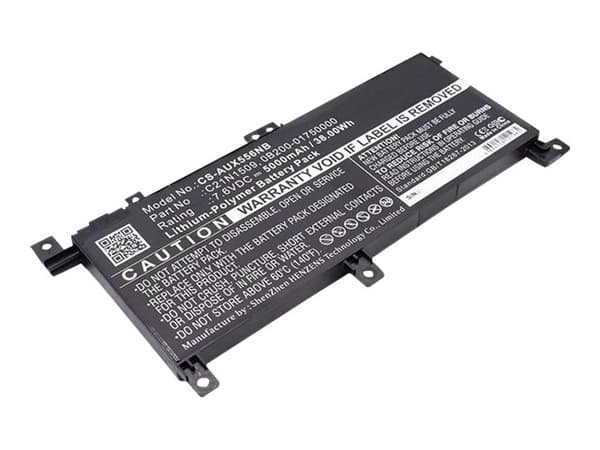 CoreParts - Batteri til bærbar PC - litiumpolymer - 5000 mAh - 38 Wh - svart - for ASUS VivoBook X556UA; X556UQ; X556UR; X556UV; X556UB; X556UF; X556
