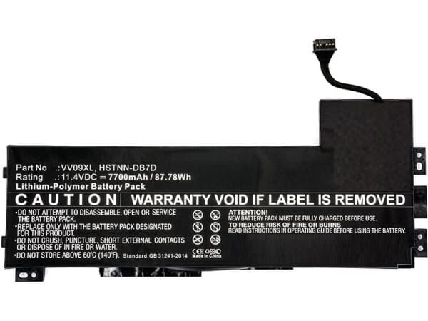 CoreParts - Akun akku - Litium-polymeeri - 7700 mAh - 87.8 Wh - lajittelu - HP ZBook 15 G3 Mobile Workstation, 17 G3 Mobile Workstation -malliin