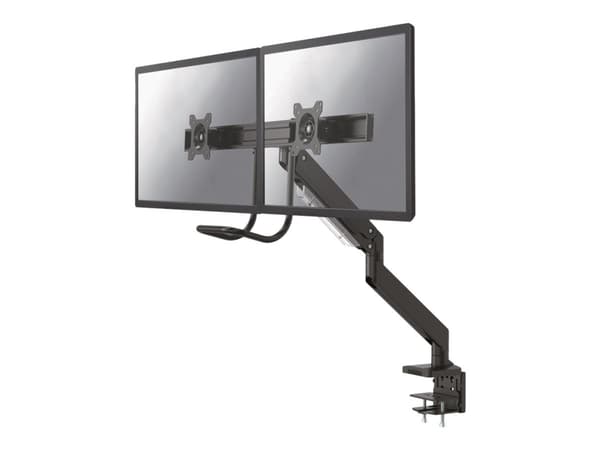 Neomounts NM-D775DX - Monteringssats - fullständig rörelse - för 2 LCD-bildskärmar - svart - skärmstorlek: 10"-32" - klämma, monterbar, skyddshylsa, Svart