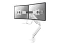 Miniatyrbilde 2 av 5: Neomounts NM-D775DX - Monteringssett - full bevegelse - for 2 LCD-skjermer - aluminium - hvit - skjermstørrelse: 10"-32" - klemmemonterbar, malje, sk