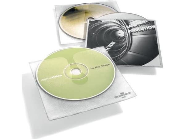 Durable CD COVER Pocket - CD-lomme - kapasitet: 1 CD - gjennomsiktig (en pakke 10)