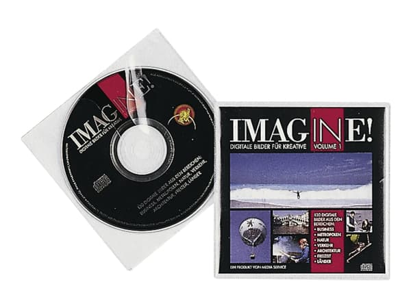 Durable CD COVER Pocket - CD-lomme - kapasitet: 1 CD - gjennomsiktig (en pakke 10)