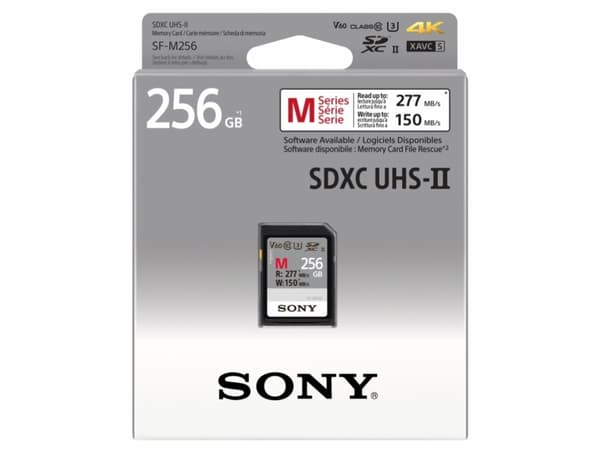 Sony SF-M Series SF-M256 - Flashminnekort - 256 GB - Video Class V60 / UHS-II U3 / Class10 - SDXC UHS-II