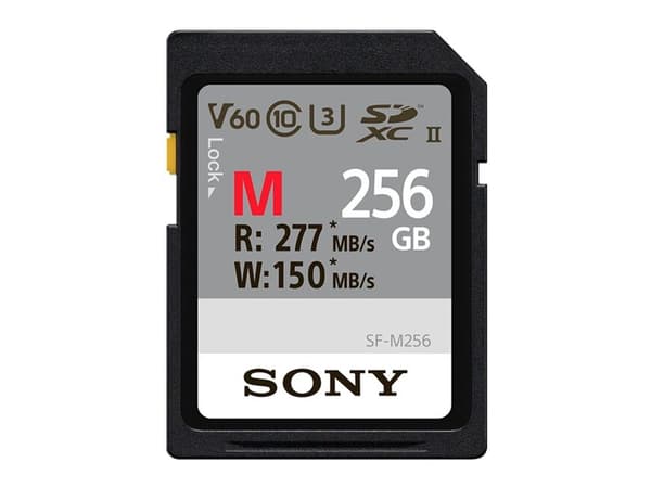Sony SF-M Series SF-M256 - Flashminnekort - 256 GB - Video Class V60 / UHS-II U3 / Class10 - SDXC UHS-II