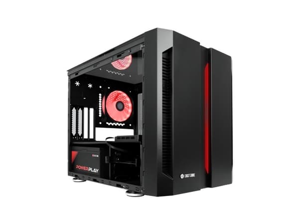 Chieftronic M1 - Tower - mini ATX - sidepanel med vindu (herdet glass) - ingen strømforsyning (ATX) - svart - USB/lyd