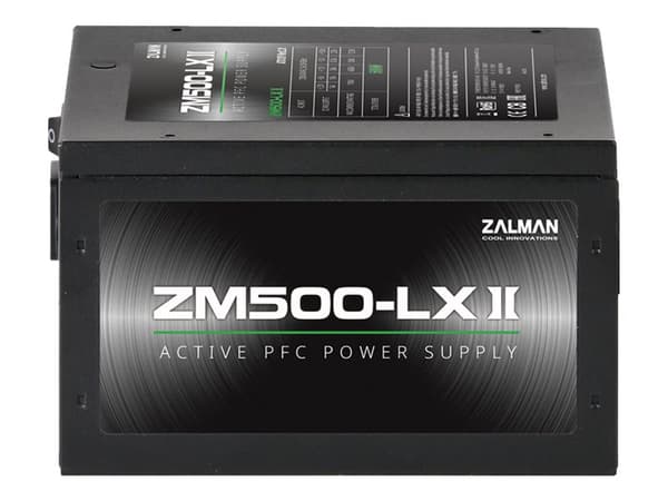 ZALMAN ZM500-LXII - Strømforsyning (intern) - ATX12V 2.31 - AC 200-240 V - 500 watt - aktiv PFC