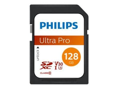 Philips FM12SD65B - Flashminnekort - 128 GB - Video Class V30 / UHS-I U3 / Class10 - SDXC UHS-I